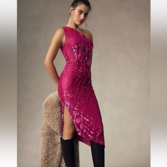 Hutch Dresses & Skirts - Hutch Women's Large Pink Monty Bodycon Ruched Dress